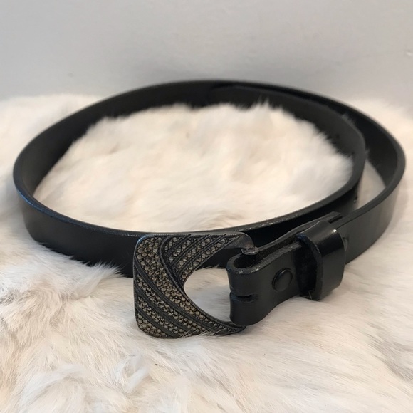 Vintage Judith Jack Marcasite Silver Leather Belt main image 7
